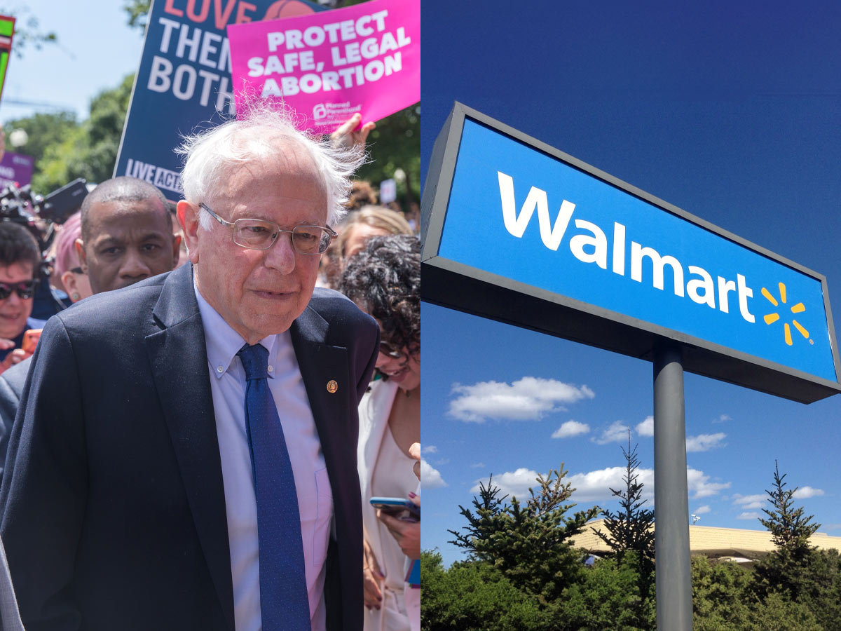 Bernie Sanders (84) vs. Walmart (62)