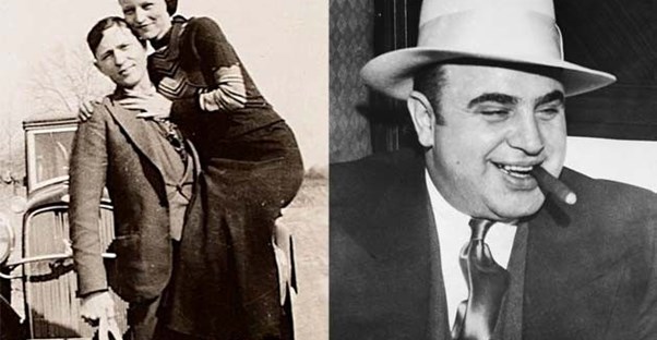 bonnie and clyde al capone notorious gangsters