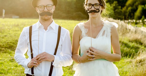 people playing a fun wedding reception game