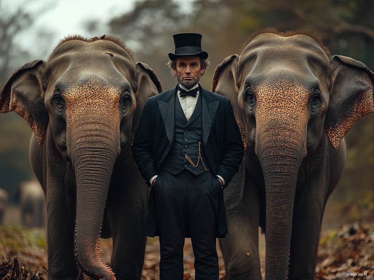 Two Elephants Gifted to Abraham Lincoln