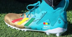 the colorful cleats of trevor lawrence for the nfl my cause my cleats initiative