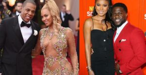 Jay-Z Beyonce and Eniko Parrish Kevin Hart