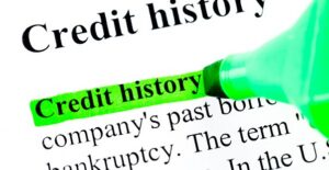 A highlighter puts the focus on credit history