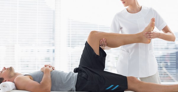 Students practicing at massage therapy school