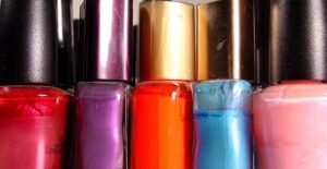 Bottles of the best nail polish brands lined up