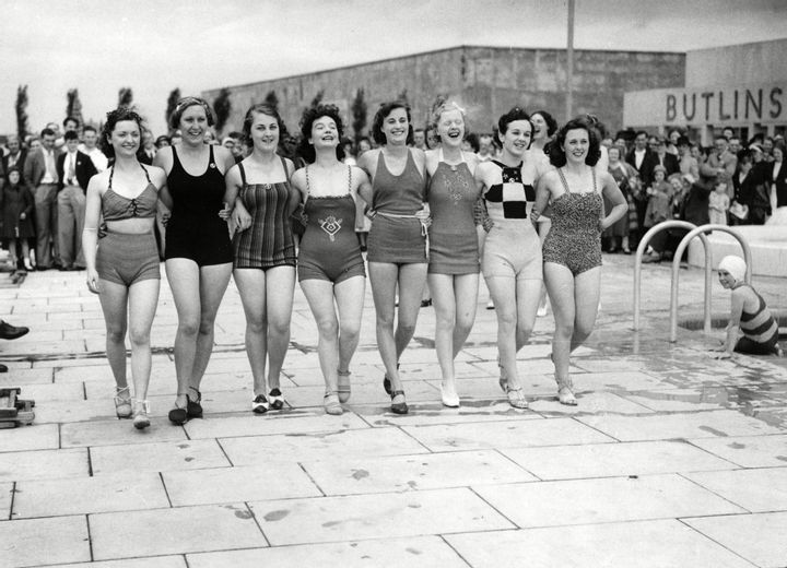 Swimsuits in Skegness, 1975
