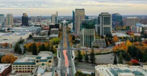 a downtown view of sacramento california