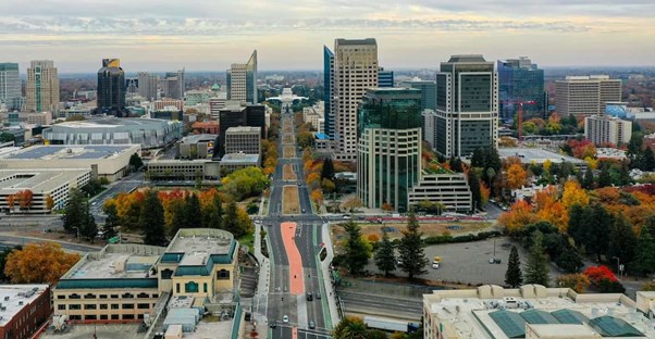 a downtown view of sacramento california