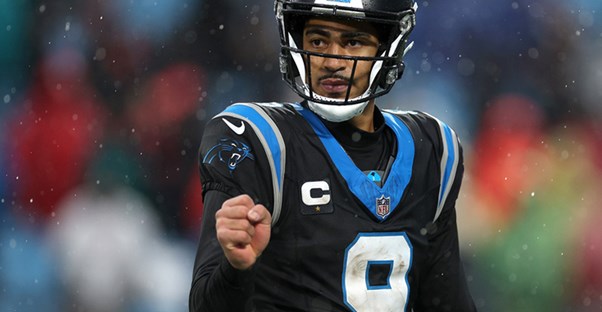 quarterback bryce young playing in an nfl game for the carolina panthers