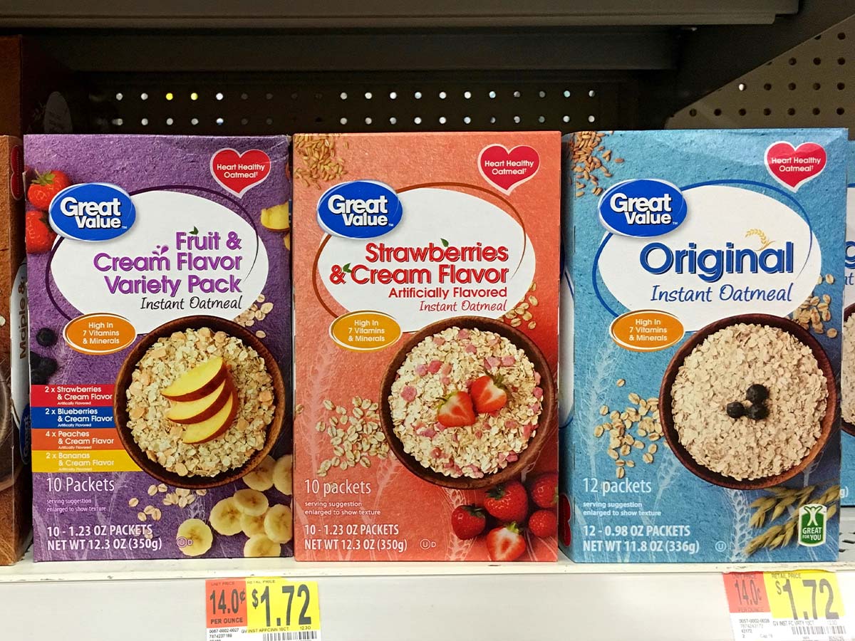 Flavored Instant Oatmeal Packets