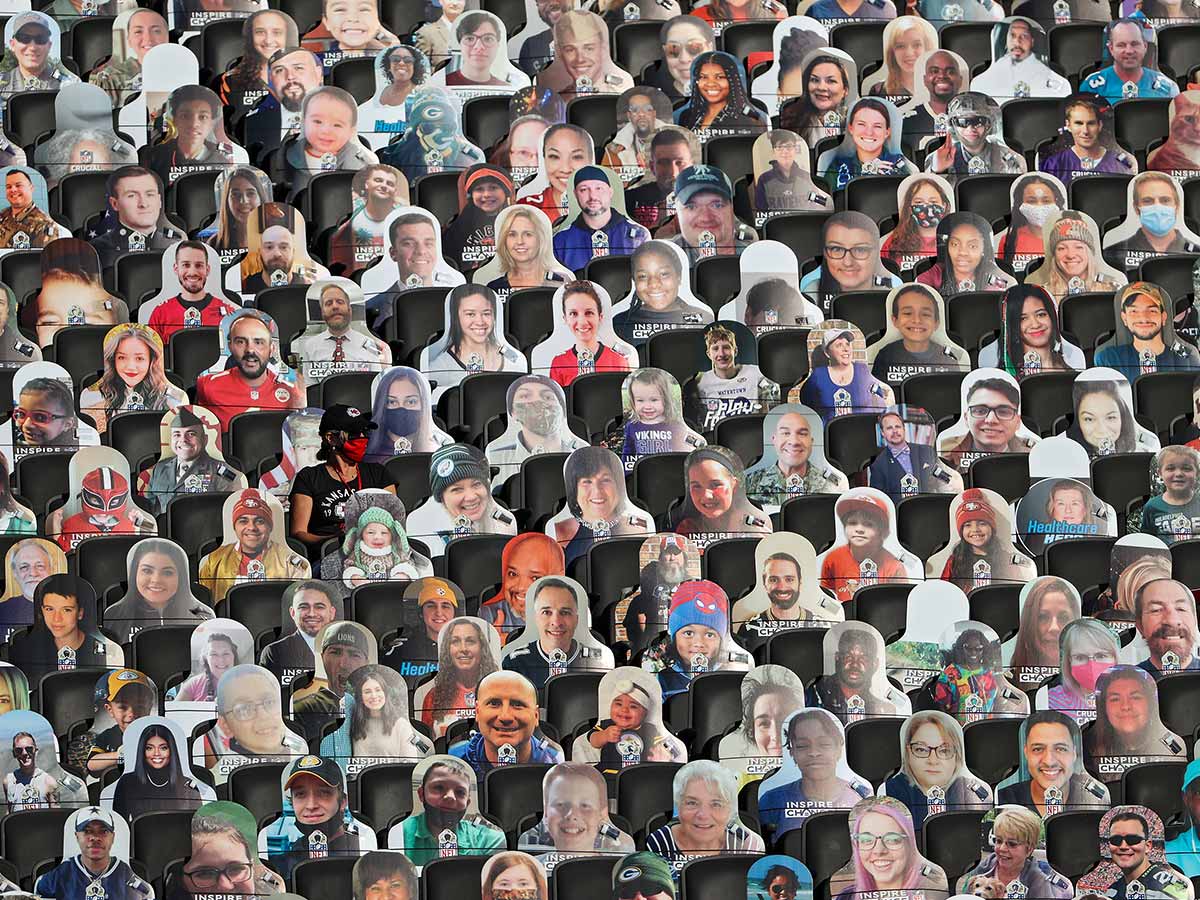 Cardboard Super Bowl Audience