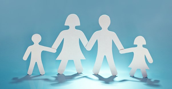 a picture representing an adoptive family