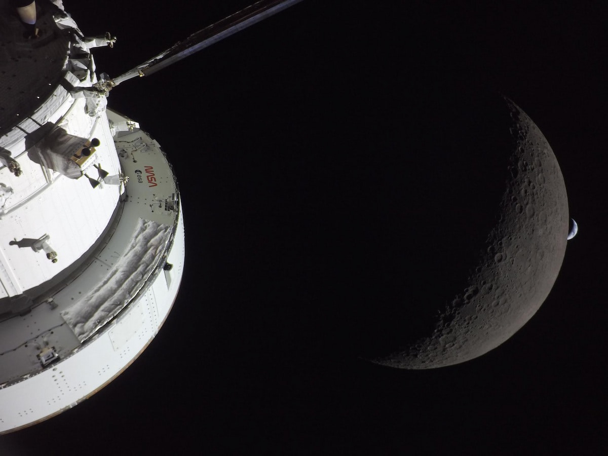 Moon, Earth, and Orion Together