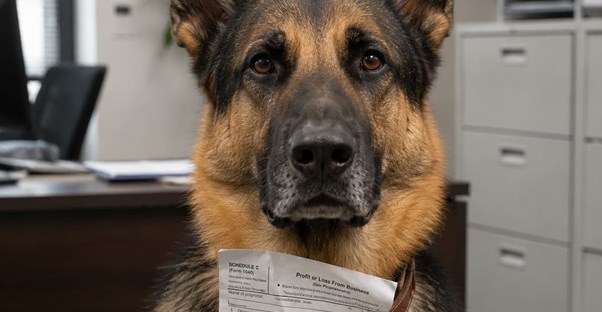 a dog that is a tax write off