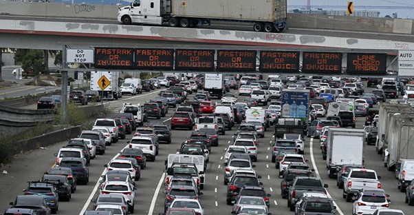 a congested portion of the US Interstate System