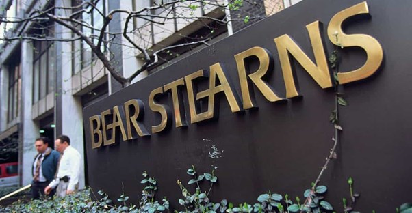 the entrance to a bear stearns workplace before their 2008 failure