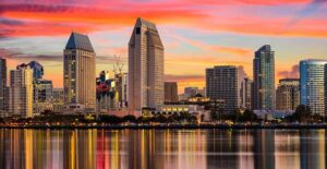 sunset over san diego california one of the safest cities in the united states