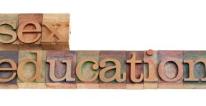 blocks that say sex education
