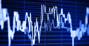 A blue and white digital chart showing index fund profits to represent ways to maximize payout.