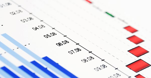 Close up of a graph showing the growth of an index fund to represent why index funds are a great investment.