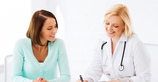 a woman who is choosing a breast augmentation surgeon