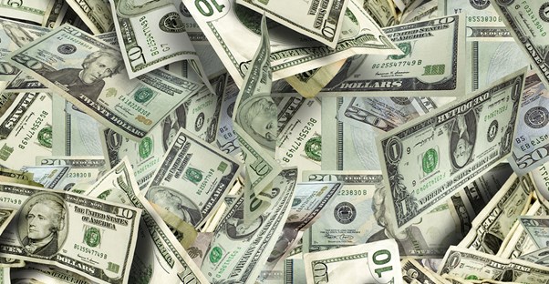 A pile of money earned by creating a high yield certificate of deposit