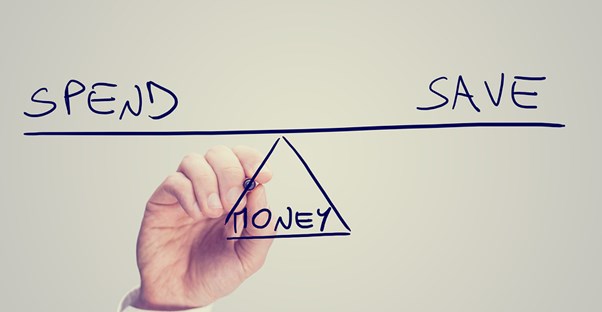 A man drawing a diagram to demonstrate how easy it is to save yourself money.
