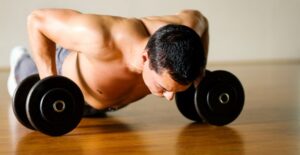 a man engaging in one of five low testosterone remedies