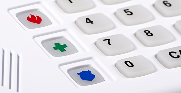 a home alarm system control panel