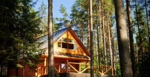 A house stands empty in the woods because the owners couldn't handle the disadvantages of a USDA home loan.