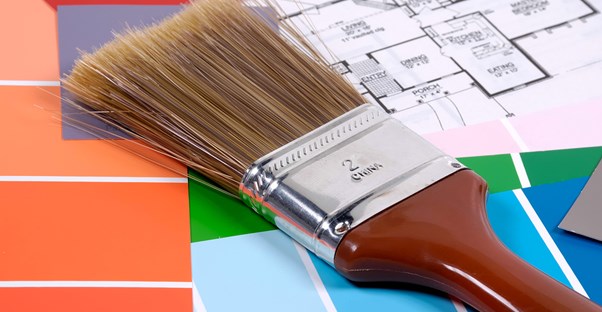 Paint swatches belonging to successful interior designer.