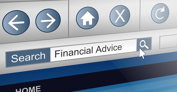 An internet search for financial advise to avoid being scammed.