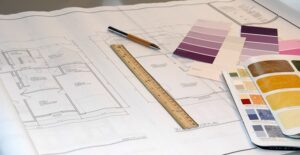 School supplies being used at a top interior design programs.