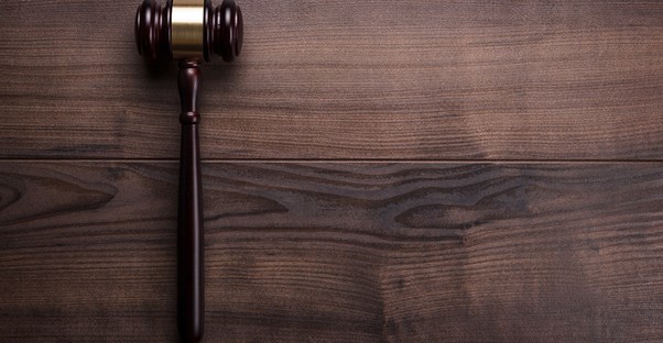 Gavel on wood