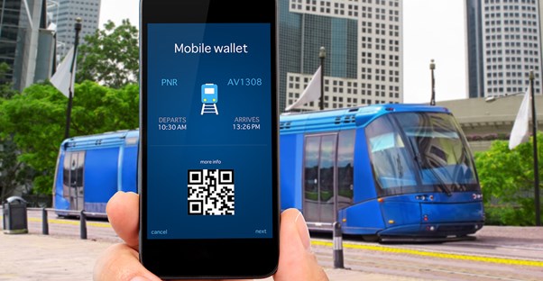 a train ticket appears on an iphone screen inside of a travel app
