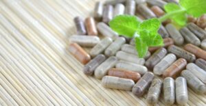 a collection of vitamins