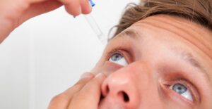 a man using allergy treatments