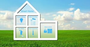 The screen from a home automation application.