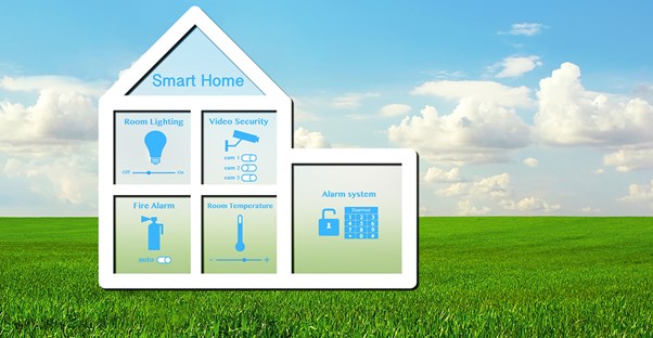 The screen from a home automation application.