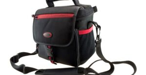 a digital travel camera bag is packed tightly and ready to go