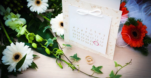 A wedding invitation sent out to a close friend of the bride and groom