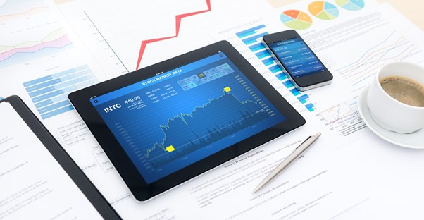 Money Graph on a tablet