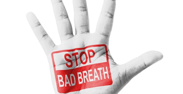 a hand that is determined to stop halitosis
