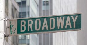 a street sign showing broadway in new york city
