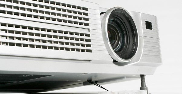 A projector that can be used in both a home theater and in a media room