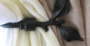 A unique curtain tieback