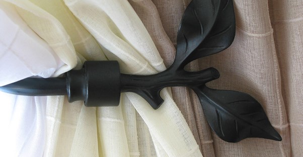 A unique curtain tieback