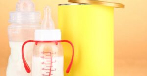 containers filled with baby formula