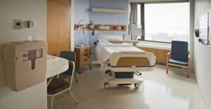 Hospital room with no patient