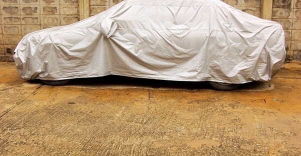 A durable car cover on top of a car